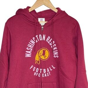 Washington Redskins Women's Maroon Gold Full Zip Hoodie Size Medium Commanders